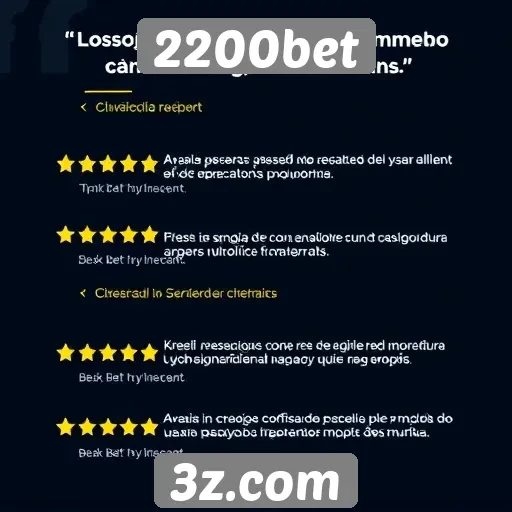 Avaliações de usuários sobre 2200bet mostram satisfação
